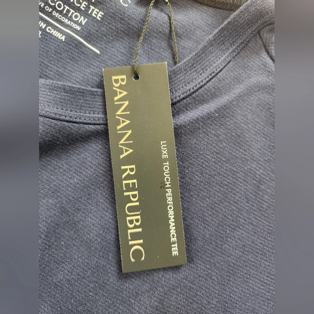 Banana Republic Men's Luxe Touch Performance T-Shirt -BLUE -XL **NEW